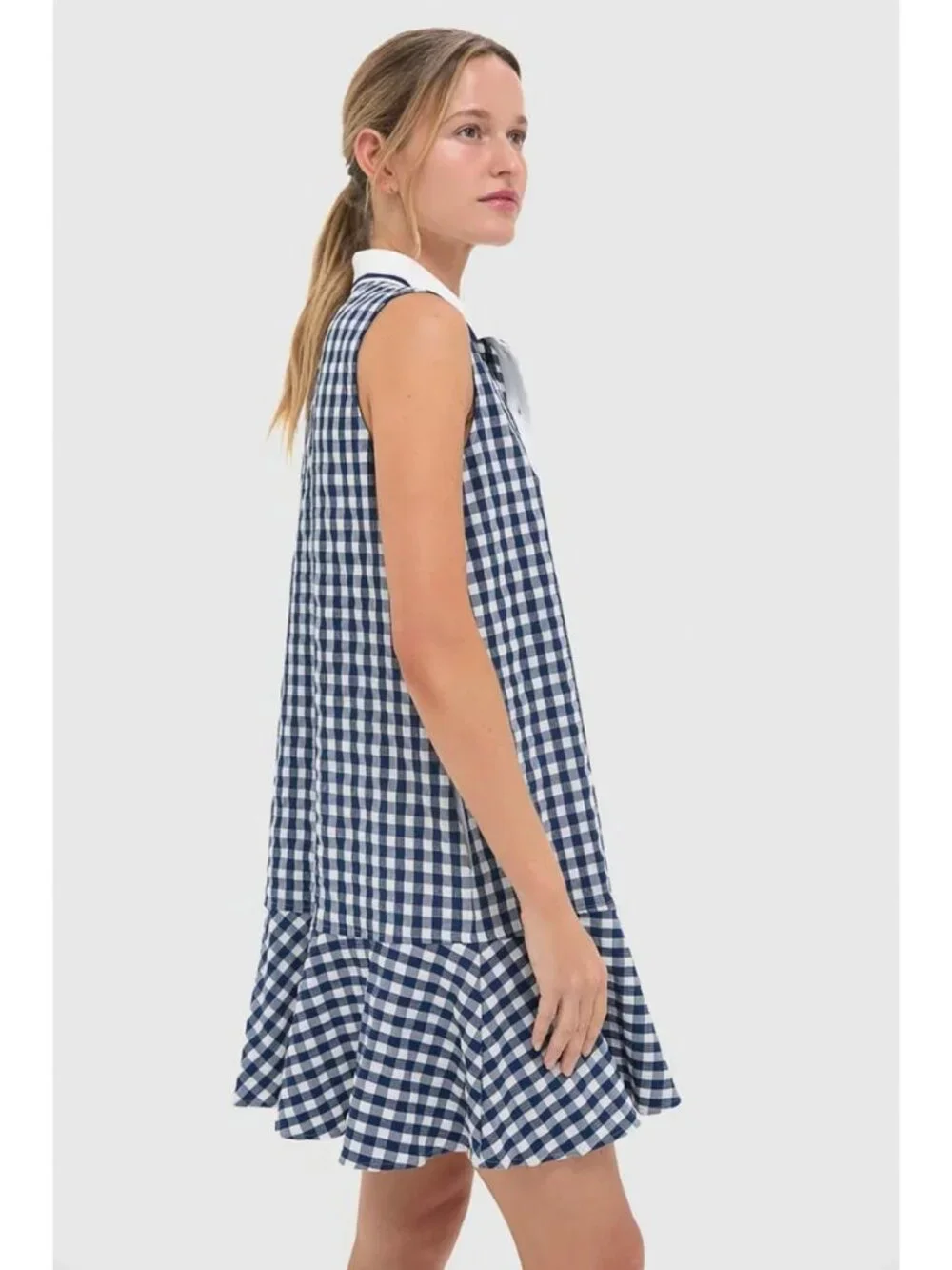 Tuckernuck Tnuck Sport Sleeveless Performance Seersucker May Golf Dress in Navy - Picture 11 of 13